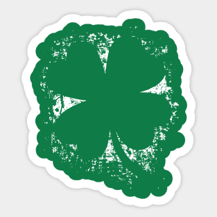 Vintage Green Leaf St Patricks Day Party Retro Design Sticker